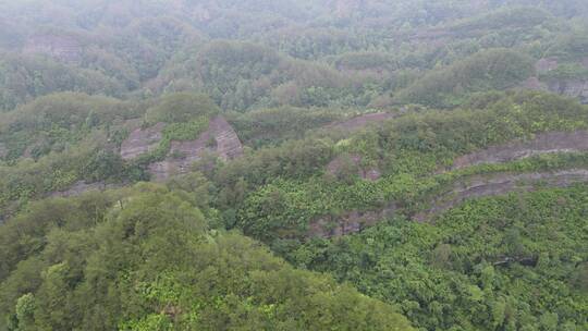 航拍湖南山川丘陵风光