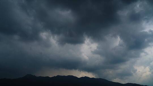 乌云延时天空阴天云要下雨天气变化阴沉沉云