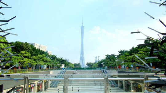 广州 小蛮腰 广州塔 珠江新城 广场雕塑