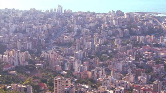 贝鲁特黎巴嫩城市鸟瞰