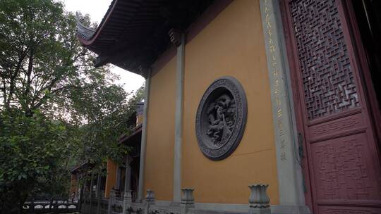 杭州千年古刹灵隐寺古建筑视频素材模板下载