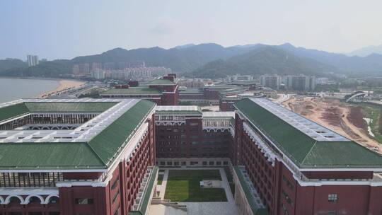 航拍中山大学珠海校区建筑