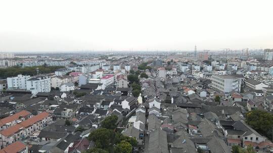 上海浦东新区新场镇全景4K航拍原素材