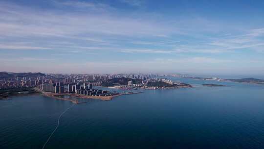 4K 航拍青岛城市景观天际线