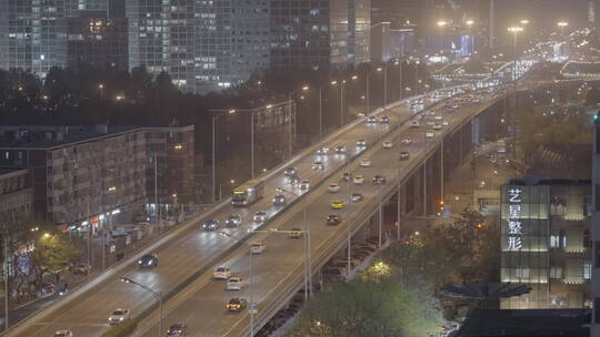 城市夜景 夜景车流