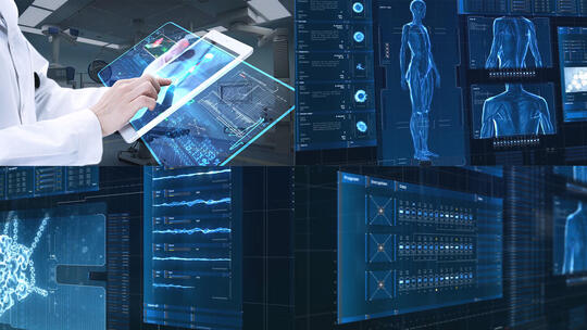 科技人体大数据AI人工智能科技后期合成视频素材模板下载