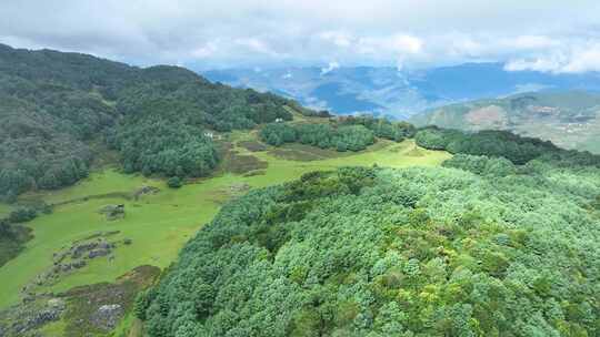 4K航拍云南大理山区森林云海山顶云雾自然