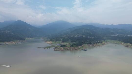 航拍长江三峡风光雄伟山川河流