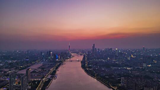 广州繁华城市夜景视频素材模板下载