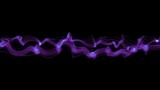 紫色平滑线波动画