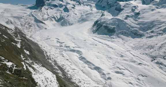 山脉，阿尔卑斯山，雪，无人机