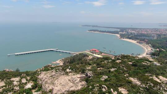 航拍福建湄洲岛5A景区