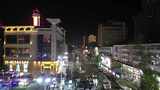 航拍河南新乡城市交通夜景高清在线视频素材下载