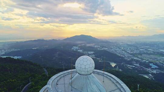 厦门天语舟气象台雷达观测站视频素材模板下载