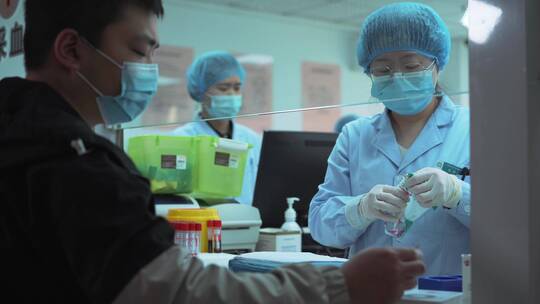 医院检验科排队抽血9视频素材模板下载