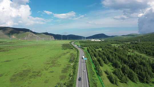 【航拍】坝上草原森林风光空镜 绿水青山