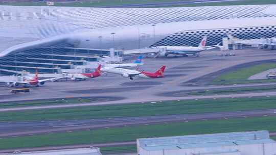 深圳机场起飞的深圳航空客机