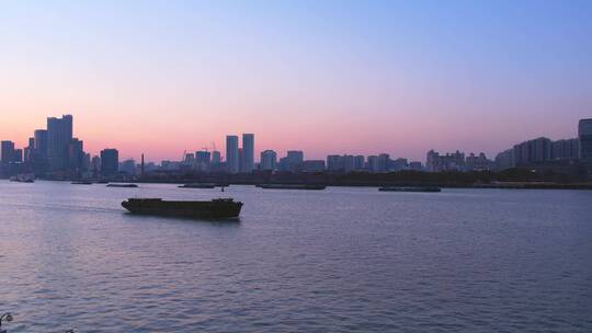 航拍上海杨浦大桥渔人码头视频素材模板下载