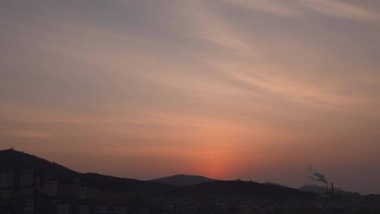 日出橙色天空