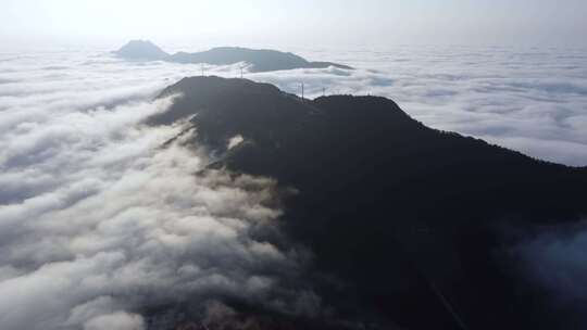 湖北九宫山壮观云海航拍