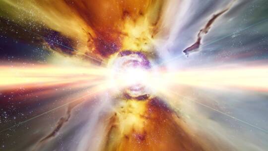 超新星爆发时穿越太空中的星域视频素材模板下载