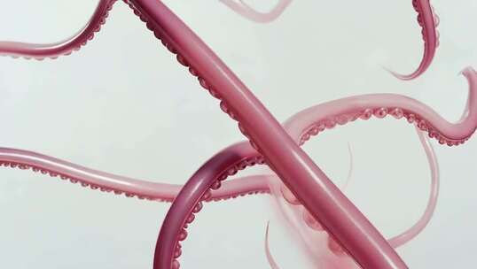 3D渲染章鱼触手画面