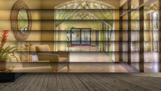 3D感图形过渡家居装修房屋展示AE模板