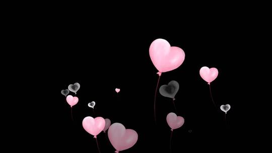 爱心气球粉色爱心梦幻背景