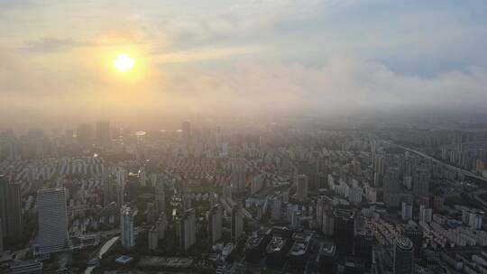 4k高清上海平流雾清晨