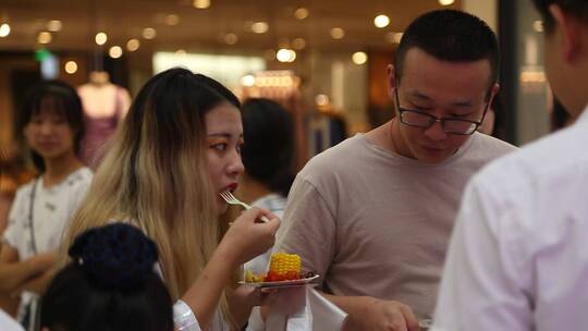 商场美食试吃活动，美食、菜品展示视频素材模板下载