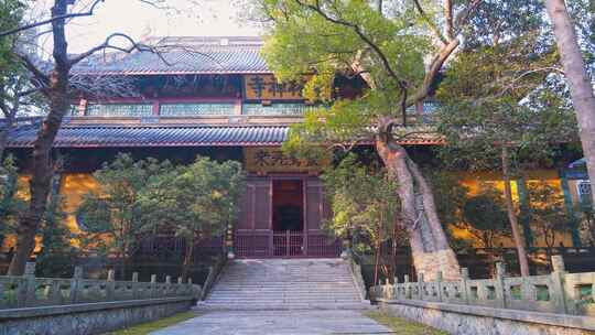 杭州灵隐寺寺庙建筑风景