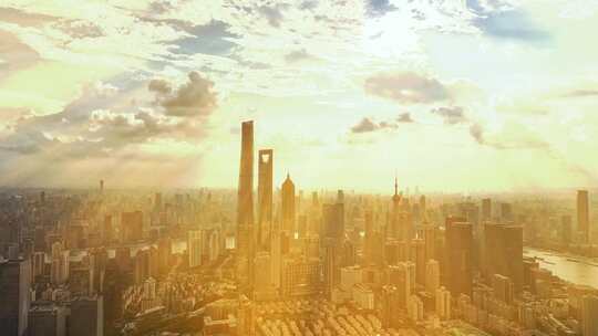 上海陆家嘴全景延时摄影