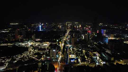 江苏徐州户部山夜景灯光航拍