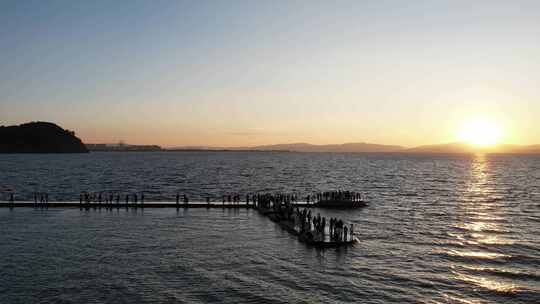 昆明海晏村、昆明地标航拍、昆明滇池日落