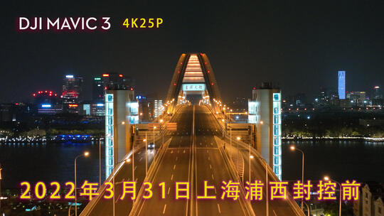 上海卢浦大桥2022年3月30日浦西封控前