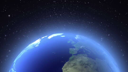 唯美航拍合成美丽的地球 蓝色的地区