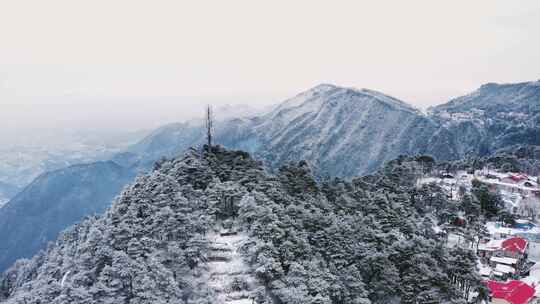 庐山下雪航拍