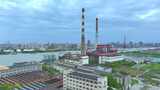 航拍上海杨浦发电厂高清在线视频素材下载
