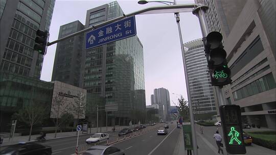 北京金融大街大摇臂拍摄10视频素材模板下载