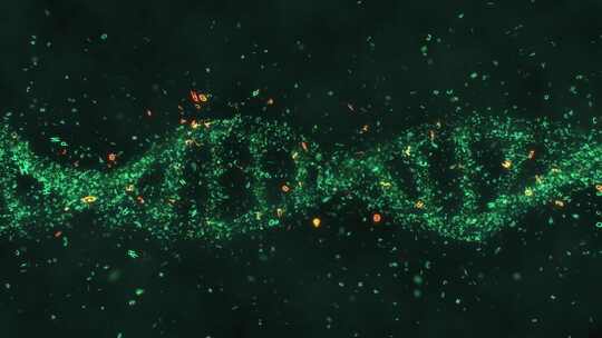 粒子特效DNA螺旋体视频素材模板下载