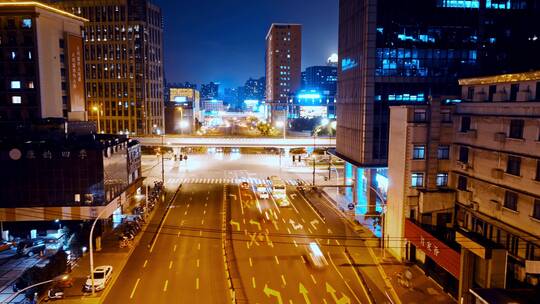 宜山路夜景延时航拍