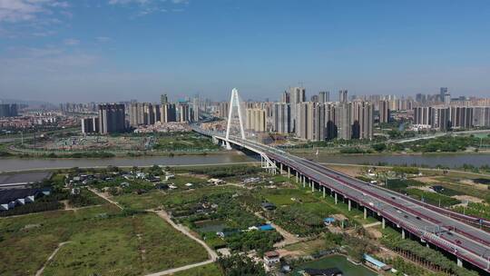 广东省佛山市奇龙大桥航拍