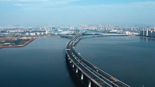 2022青岛胶州湾大桥8K视频素材