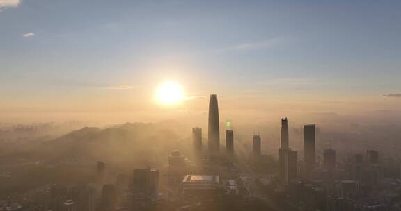 广东省东莞市城市风光航拍