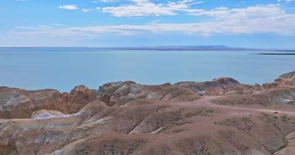 新疆阿勒泰福海海上魔鬼城HDR航拍