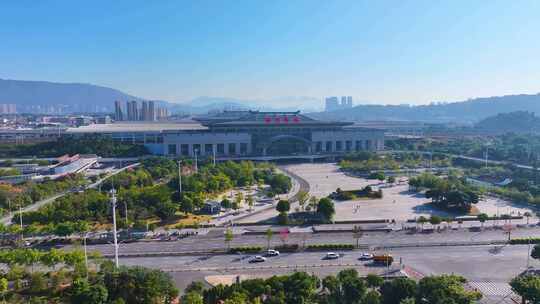 福州仓山区福州南站航拍福建城市风景风光