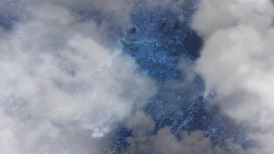 云雾俯冲勾勒轮廓-宣城地图