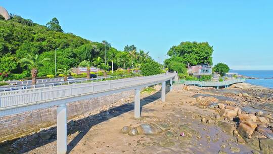 4K厦门环岛路航拍素材