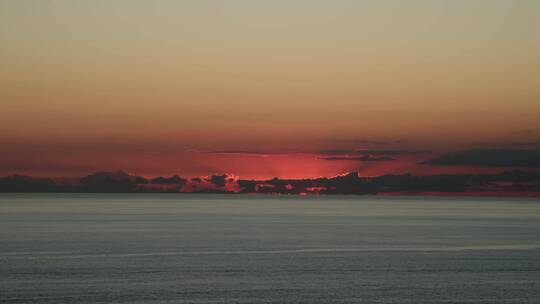 夕阳落下的延时镜头