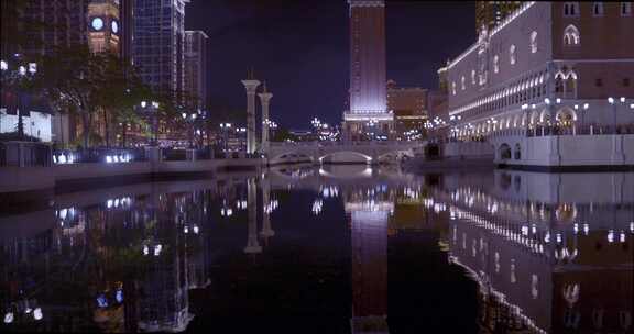 澳门填海区夜景